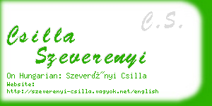 csilla szeverenyi business card